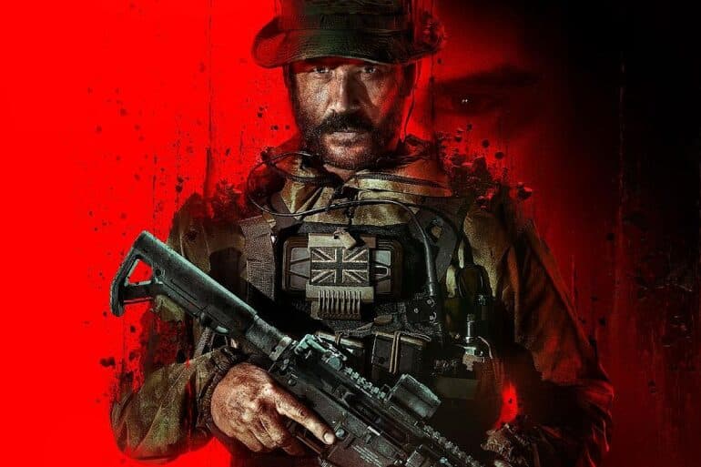 Captain Price against a red background in MW3