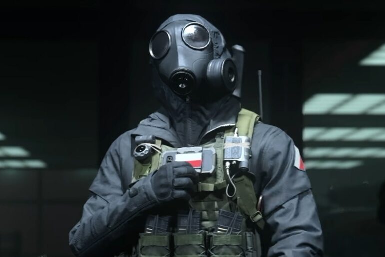 soldier in a gasmask in MW3