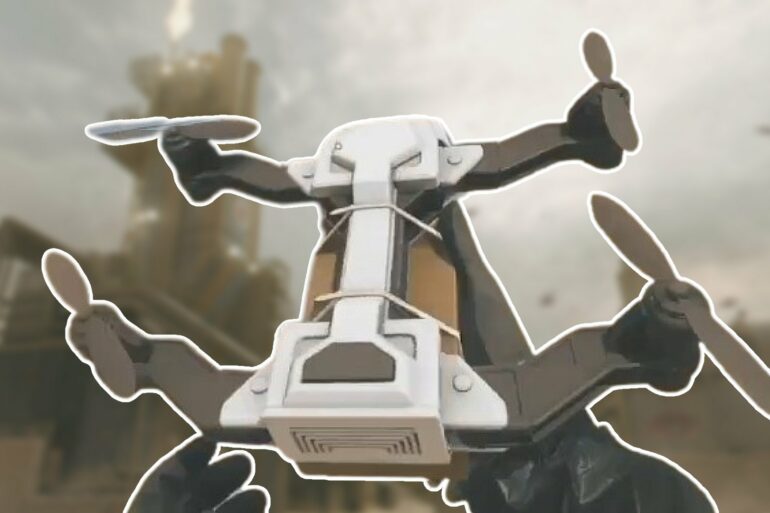 Hands holding the Breacher Drone in MW3