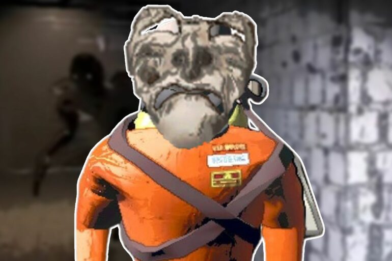 Player with the Dramatic Mask on in Lethal Company