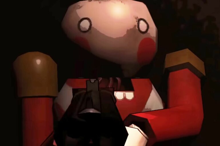 The Nutcracker in Lethal Company holding a shotgun