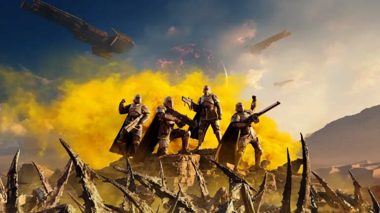 Four players in Helldivers 2