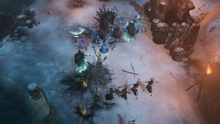 Last Epoch fight in snowy area