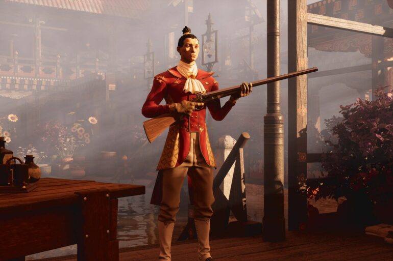 Player with a rifle in Nightingale