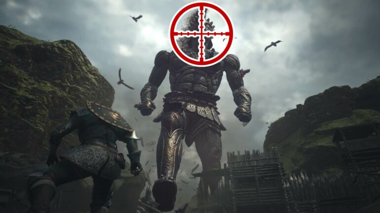 Dragon's Dogma 2 lock-on colossus