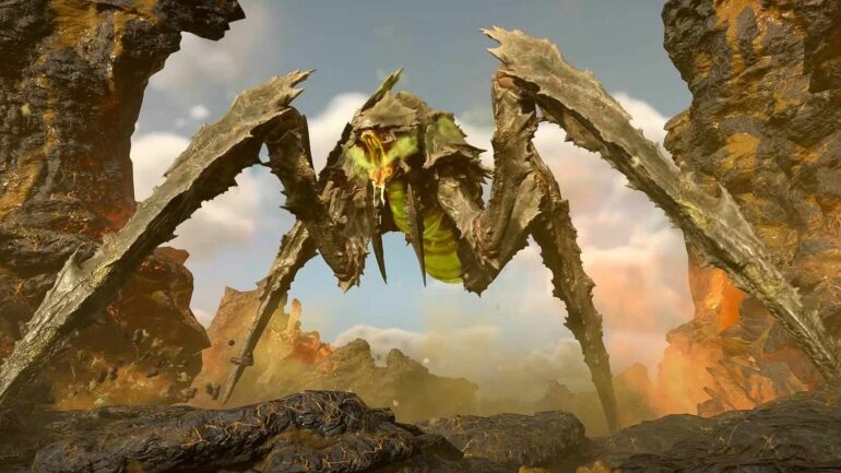 A Bile Titan in Helldivers 2
