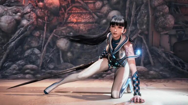 Stellar Blade protagonist on the floor