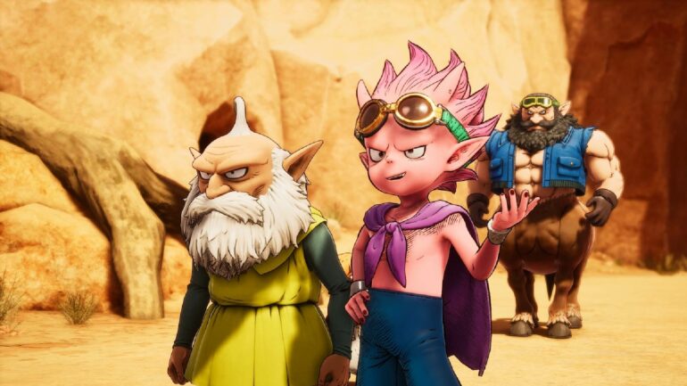 Sand Land characters posing