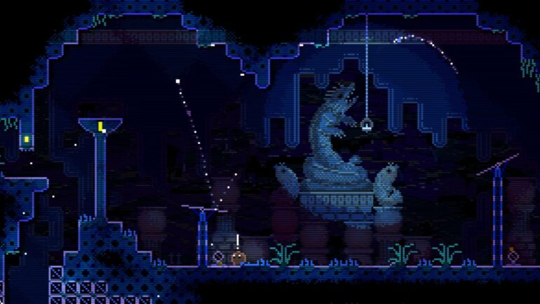 Animal Well character in room