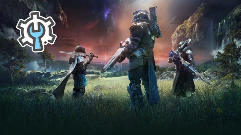Destiny 2 Final Shape guardians with maintenance logo