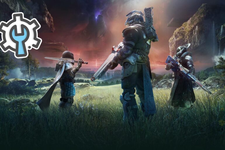 Destiny 2 Final Shape guardians with maintenance logo