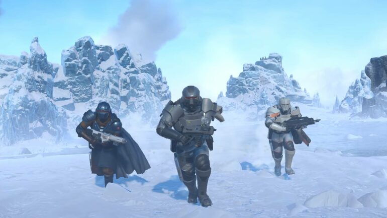 Helldivers 2 polar patriots running