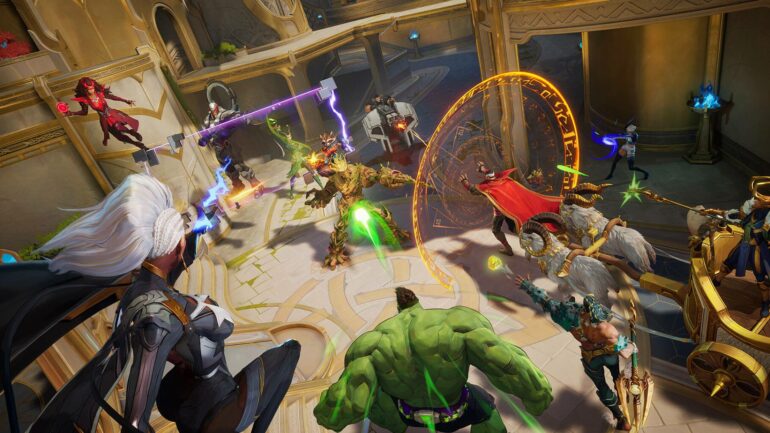 Marvel Rivals characters battle