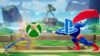 Shaggy and Superman fighting in MultiVersus with the PlayStation and Xbox logos over them