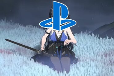 Wuthering Waves character with the playstation logo over them