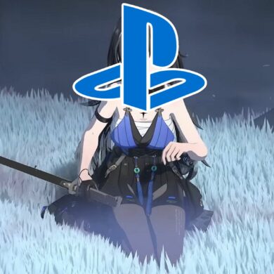 Wuthering Waves character with the playstation logo over them