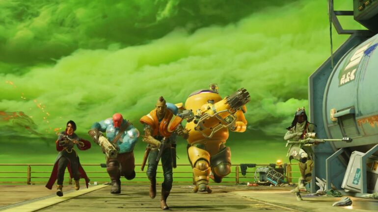 Concord characters charging into fight