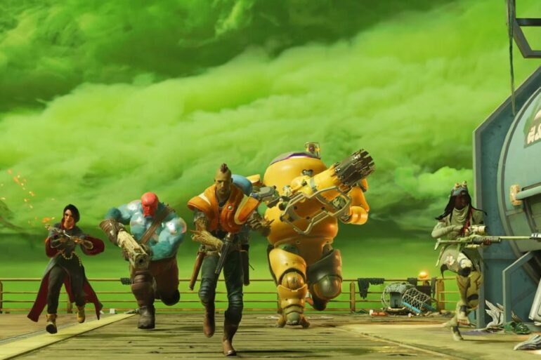 Concord characters charging into fight