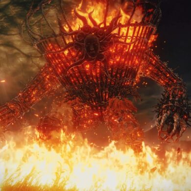 Elden Ring fire giant enemy