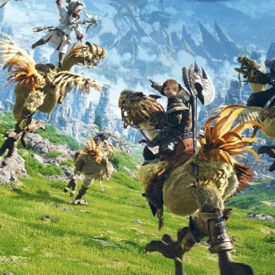 Final Fantasy 14 mounts with characters