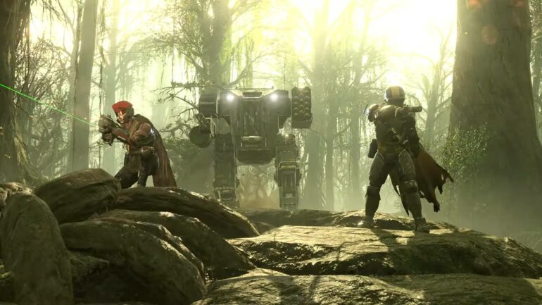 Helldivers 2 Viper Commandos lineup of team