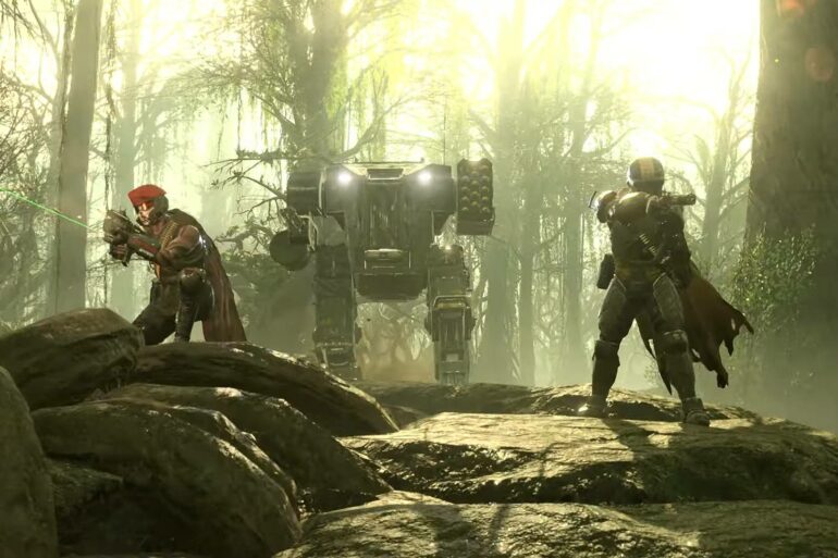 Helldivers 2 Viper Commandos lineup of team