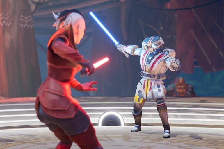 Jedi and Sith fighting in Star Wars: Hunters