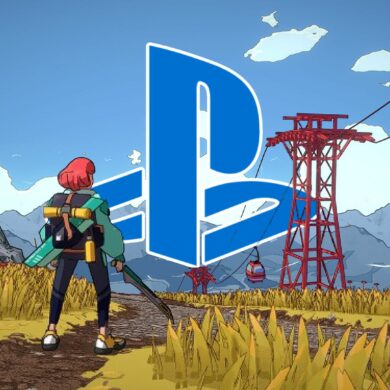 Dungeons of Hinterberg gameplay with the playstation logo behind it