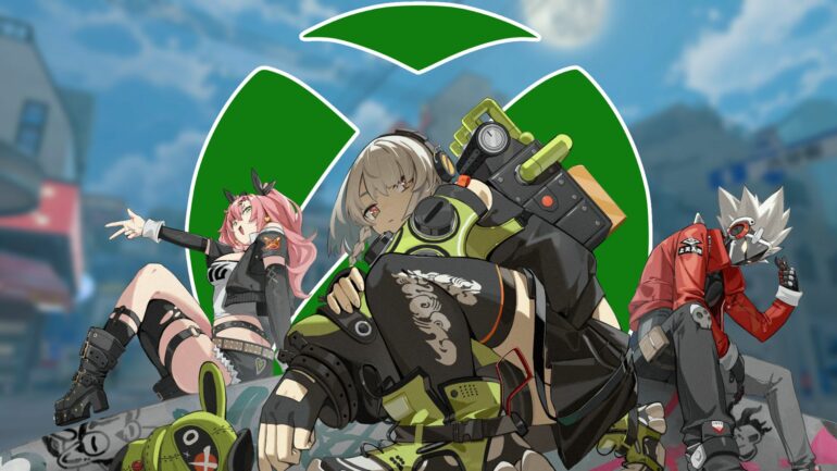 Zenless Zone Zero characters with the Xbox logo